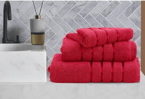 Export Quality 100% Premium Soft Cotton 3-Pcs Towel Set Gift Pack