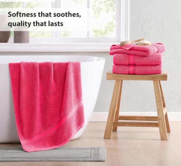 Export Quality 100% Premium Soft Cotton 3-Pcs Towel Set Gift Pack Article 3